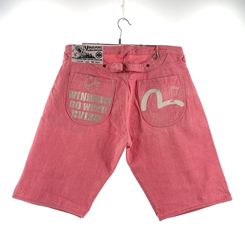 【中古品】【メンズ】 EVISU YAMANE エヴィス ヤマネ LOT.1959 HALF DENIM PANTS ハーフ デニムパンツ ボトムス 156-260801-yo-01-tei サイズ：36×34 カラー：ピンク 万代Net店