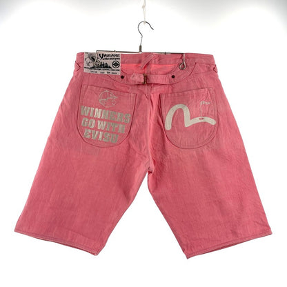 【中古品】【メンズ】 EVISU YAMANE エヴィス ヤマネ LOT.1959 HALF DENIM PANTS ハーフ デニムパンツ ボトムス 156-260801-yo-01-tei サイズ：36×34 カラー：ピンク 万代Net店