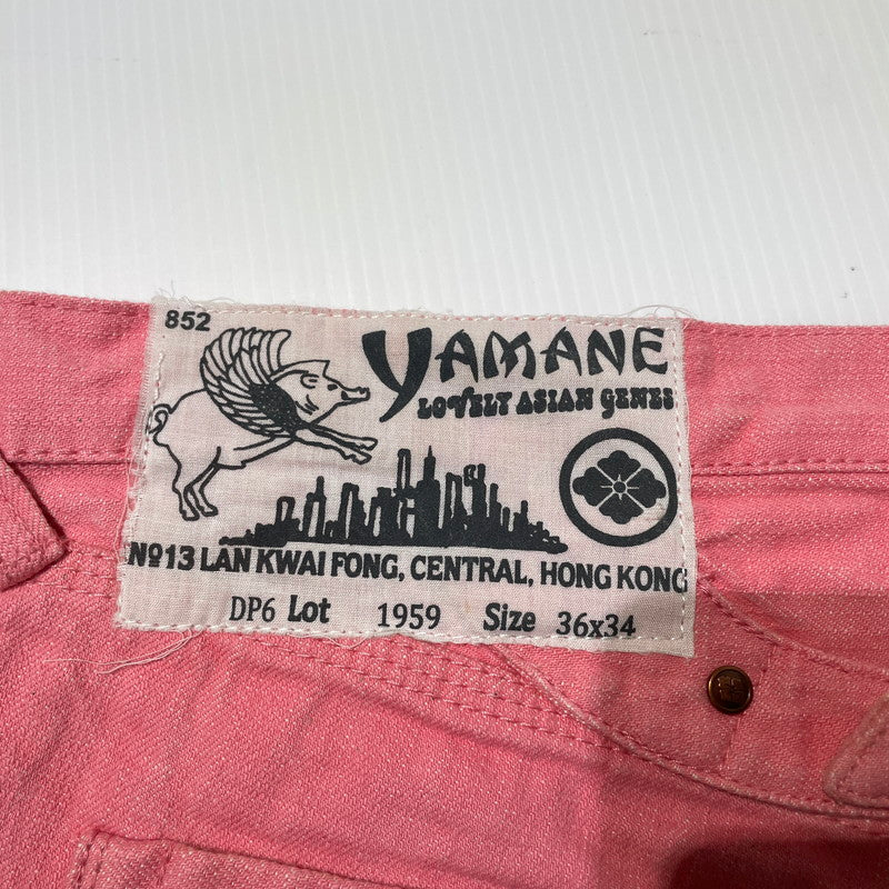 【中古品】【メンズ】 EVISU YAMANE エヴィス ヤマネ LOT.1959 HALF DENIM PANTS ハーフ デニムパンツ ボトムス 156-260801-yo-01-tei サイズ：36×34 カラー：ピンク 万代Net店