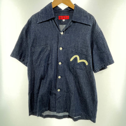 【中古品】【メンズ】 YMANE ヤマネ オープンカラー デニムシャツ 開襟シャツ "かもめ" エヴィスジャパン 145-260818-nm-84-tei サイズ：38 万代Net店