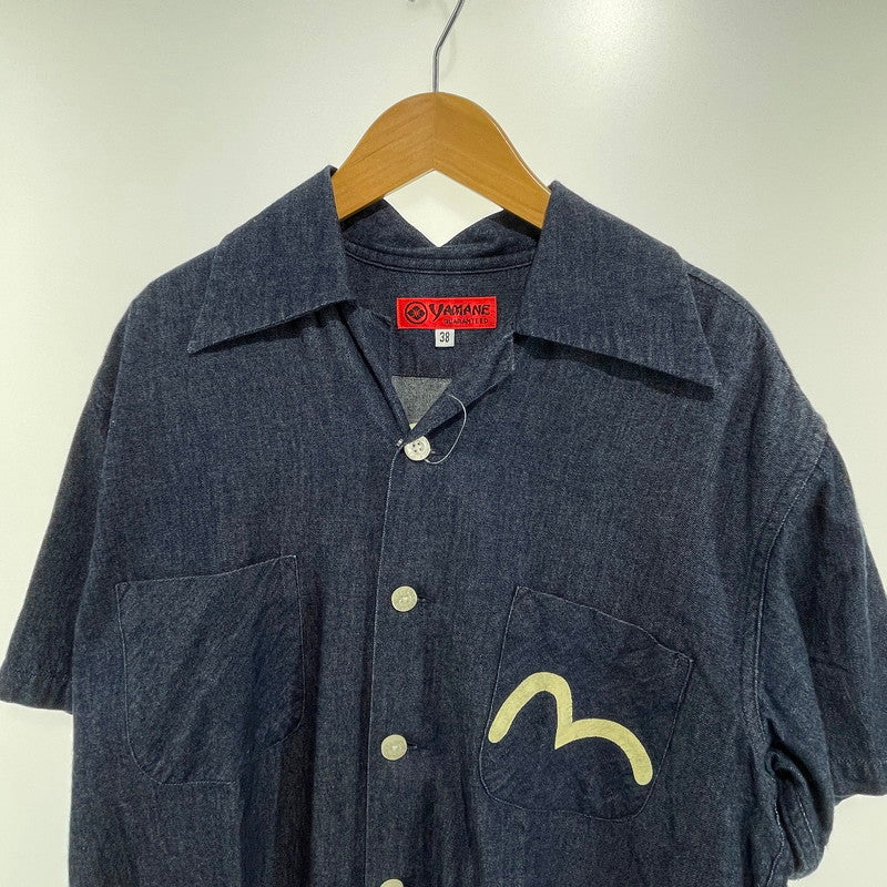 【中古品】【メンズ】 YMANE ヤマネ オープンカラー デニムシャツ 開襟シャツ "かもめ" エヴィスジャパン 145-260818-nm-84-tei サイズ：38 万代Net店