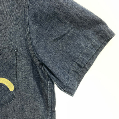 【中古品】【メンズ】 YMANE ヤマネ オープンカラー デニムシャツ 開襟シャツ "かもめ" エヴィスジャパン 145-260818-nm-84-tei サイズ：38 万代Net店