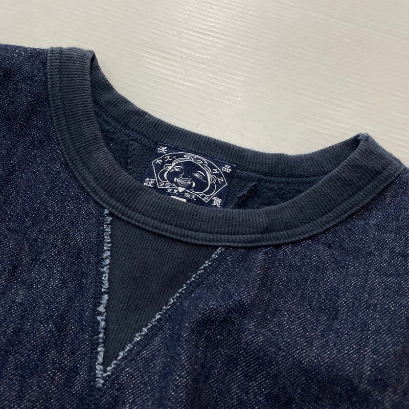 【中古品】【メンズ】 EVISU エビス DOCKING DENIM S/S SWEAT ドッキング デニム ショートスリーブ スウェット 半袖 トップス 145-260804-sa-10-tei サイズ：42 カラー：インディゴ 万代Net店