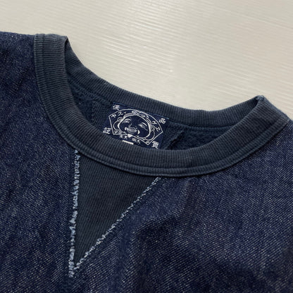【中古品】【メンズ】 EVISU エビス DOCKING DENIM S/S SWEAT ドッキング デニム ショートスリーブ スウェット 半袖 トップス 145-260804-sa-10-tei サイズ：42 カラー：インディゴ 万代Net店