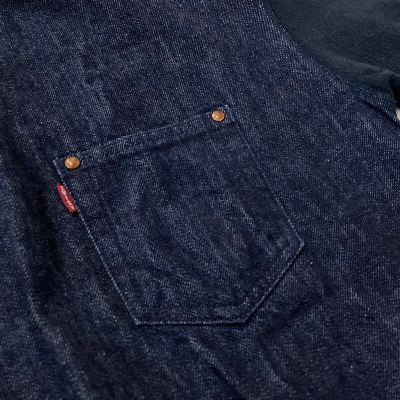 【中古品】【メンズ】 EVISU エビス DOCKING DENIM S/S SWEAT ドッキング デニム ショートスリーブ スウェット 半袖 トップス 145-260804-sa-10-tei サイズ：42 カラー：インディゴ 万代Net店
