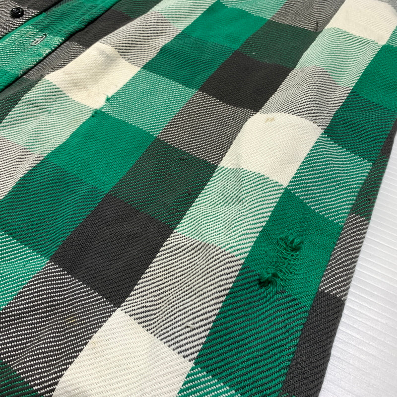 【現状渡し品】【メンズ】 Frostproof フロストプルーフ HEAVY FLANNEL L/S SHIRT VINTAGE ヘヴィー フランネル ロングスリーブ シャツ 長袖 トップス ヴィンテージ 145-260802-ko-05-tei サイズ：XL カラー：グリーン 万代Net店