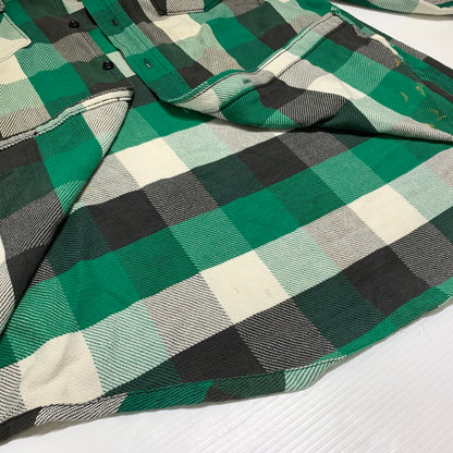 【現状渡し品】【メンズ】 Frostproof フロストプルーフ HEAVY FLANNEL L/S SHIRT VINTAGE ヘヴィー フランネル ロングスリーブ シャツ 長袖 トップス ヴィンテージ 145-260802-ko-05-tei サイズ：XL カラー：グリーン 万代Net店