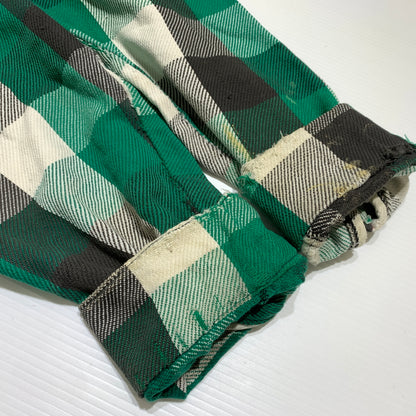 【現状渡し品】【メンズ】 Frostproof フロストプルーフ HEAVY FLANNEL L/S SHIRT VINTAGE ヘヴィー フランネル ロングスリーブ シャツ 長袖 トップス ヴィンテージ 145-260802-ko-05-tei サイズ：XL カラー：グリーン 万代Net店