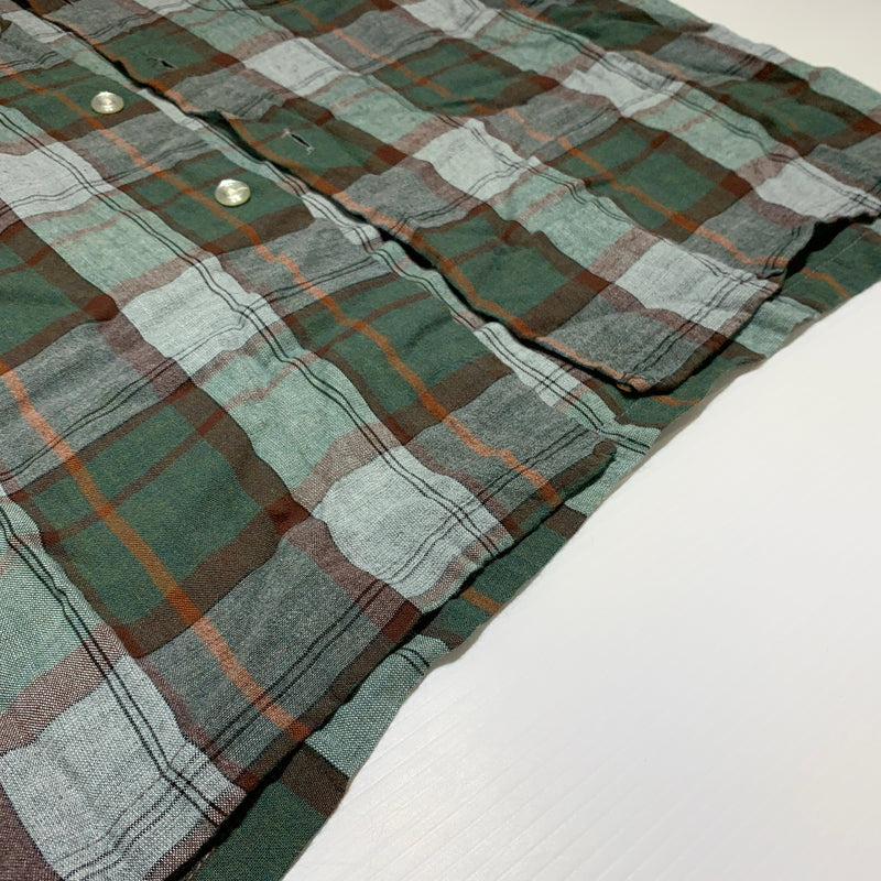 【現状渡し品】【メンズ】 Mac Phergus マックファーガス RAYON L/S CHECK SHIRT VINTAGE レーヨン ロングスリーブ チェック シャツ 長袖 トップス ラグジュアリー フランネル ヴィンテージ 145-260802-ko-04-tei サイズ：XL カラー：グリーン 万代Net店