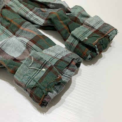 【現状渡し品】【メンズ】 Mac Phergus マックファーガス RAYON L/S CHECK SHIRT VINTAGE レーヨン ロングスリーブ チェック シャツ 長袖 トップス ラグジュアリー フランネル ヴィンテージ 145-260802-ko-04-tei サイズ：XL カラー：グリーン 万代Net店