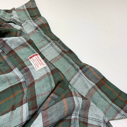 【現状渡し品】【メンズ】 Mac Phergus マックファーガス RAYON L/S CHECK SHIRT VINTAGE レーヨン ロングスリーブ チェック シャツ 長袖 トップス ラグジュアリー フランネル ヴィンテージ 145-260802-ko-04-tei サイズ：XL カラー：グリーン 万代Net店