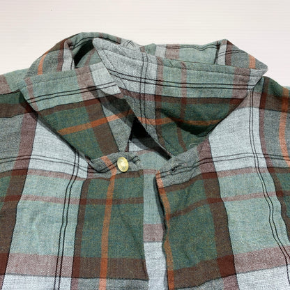 【現状渡し品】【メンズ】 Mac Phergus マックファーガス RAYON L/S CHECK SHIRT VINTAGE レーヨン ロングスリーブ チェック シャツ 長袖 トップス ラグジュアリー フランネル ヴィンテージ 145-260802-ko-04-tei サイズ：XL カラー：グリーン 万代Net店