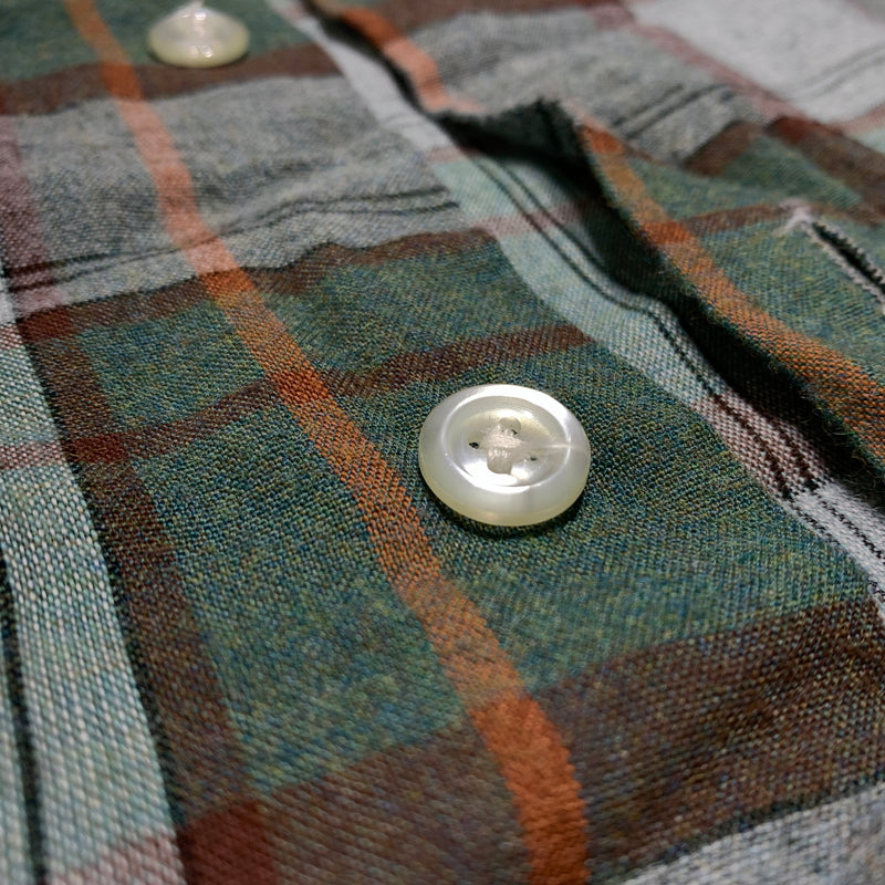 【現状渡し品】【メンズ】 Mac Phergus マックファーガス RAYON L/S CHECK SHIRT VINTAGE レーヨン ロングスリーブ チェック シャツ 長袖 トップス ラグジュアリー フランネル ヴィンテージ 145-260802-ko-04-tei サイズ：XL カラー：グリーン 万代Net店