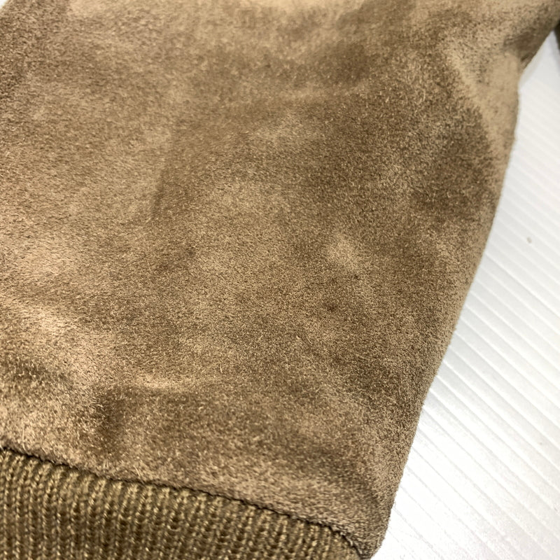 【現状渡し品】【メンズ】 POLO RALPH LAUREN ポロ・ラルフローレン SUEDE LEATHER SWING-TOP JACKET スエード レザー スイングトップ ジャケット アウター 145-260802-ko-07-tei サイズ：M カラー：ベージュ 万代Net店