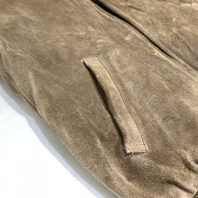 【現状渡し品】【メンズ】 POLO RALPH LAUREN ポロ・ラルフローレン SUEDE LEATHER SWING-TOP JACKET スエード レザー スイングトップ ジャケット アウター 145-260802-ko-07-tei サイズ：M カラー：ベージュ 万代Net店