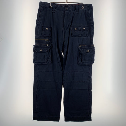 【現状渡し品】【メンズ】 POLO RALPH LAUREN ポロ・ラルフローレン MULTI POCKET CARGO PANTS マルチポケット カーゴパンツ ボトムス ワークパンツ 156-260802-ko-09-tei サイズ：36 カラー：ネイビー 万代Net店