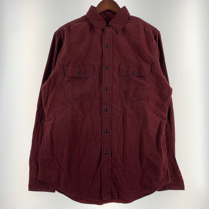 【中古品】【メンズ】 POLO RALPH LAUREN ポロ・ラルフローレン CHIN STRAP L/S CHECK SHIRT チン ストラップ ロングスリーブ チェック シャツ 長袖 トップス 145-260802-ko-03-tei サイズ：M カラー：レッド 万代Net店