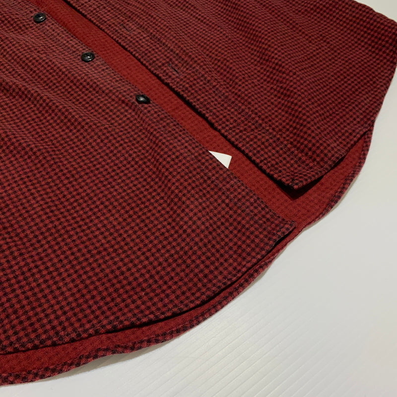 【中古品】【メンズ】 POLO RALPH LAUREN ポロ・ラルフローレン CHIN STRAP L/S CHECK SHIRT チン ストラップ ロングスリーブ チェック シャツ 長袖 トップス 145-260802-ko-03-tei サイズ：M カラー：レッド 万代Net店