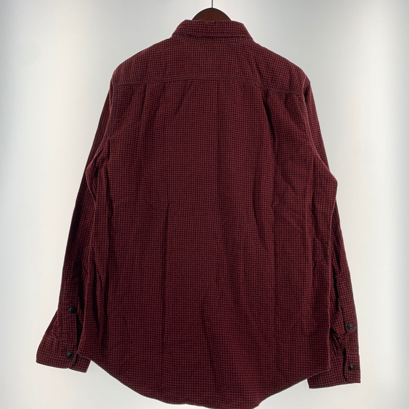 【中古品】【メンズ】 POLO RALPH LAUREN ポロ・ラルフローレン CHIN STRAP L/S CHECK SHIRT チン ストラップ ロングスリーブ チェック シャツ 長袖 トップス 145-260802-ko-03-tei サイズ：M カラー：レッド 万代Net店