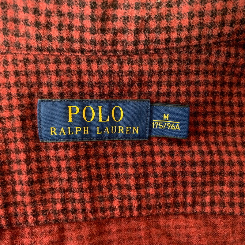 【中古品】【メンズ】 POLO RALPH LAUREN ポロ・ラルフローレン CHIN STRAP L/S CHECK SHIRT チン ストラップ ロングスリーブ チェック シャツ 長袖 トップス 145-260802-ko-03-tei サイズ：M カラー：レッド 万代Net店