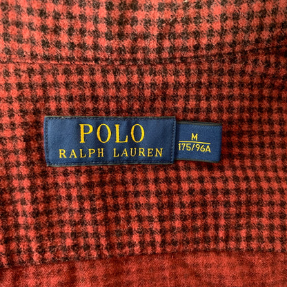 【中古品】【メンズ】 POLO RALPH LAUREN ポロ・ラルフローレン CHIN STRAP L/S CHECK SHIRT チン ストラップ ロングスリーブ チェック シャツ 長袖 トップス 145-260802-ko-03-tei サイズ：M カラー：レッド 万代Net店