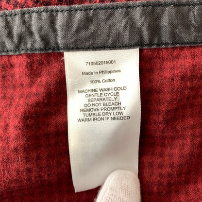 【中古品】【メンズ】 POLO RALPH LAUREN ポロ・ラルフローレン CHIN STRAP L/S CHECK SHIRT チン ストラップ ロングスリーブ チェック シャツ 長袖 トップス 145-260802-ko-03-tei サイズ：M カラー：レッド 万代Net店