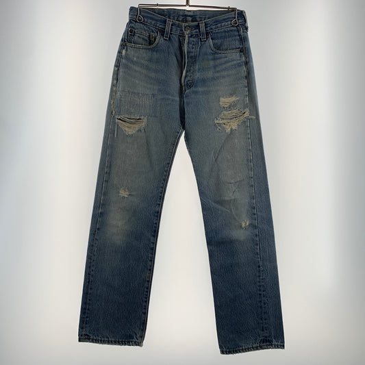 【現状渡し品】【メンズ】 Levi's リーバイス 501 DENIM PANTS VINTAGE デニムパンツ ボトムス ジーンズ ボタン裏 刻印524 ヴィンテージ 156-260802-ko-13-tei サイズ：不明 カラー：インディゴ 万代Net店