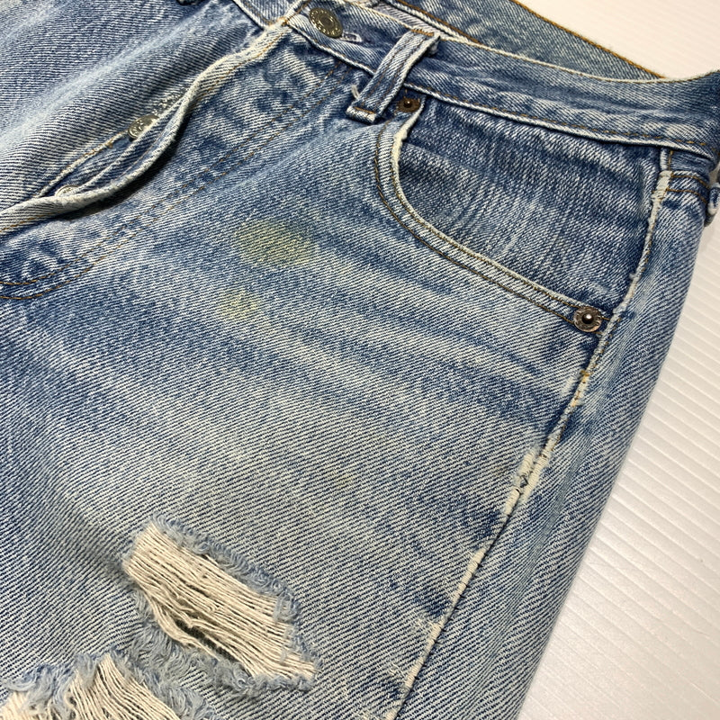 【現状渡し品】【メンズ】 Levi's リーバイス 501 DENIM PANTS VINTAGE デニムパンツ ボトムス ジーンズ ボタン裏 刻印524 ヴィンテージ 156-260802-ko-13-tei サイズ：不明 カラー：インディゴ 万代Net店