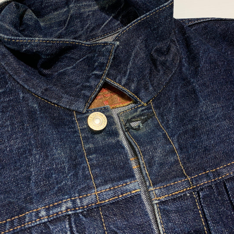 【中古品】【メンズ】 WAREHOUSE ウエアハウス DUCK DIGGER 1ST MODEL DENIM JACKET DD-2001 ダック ディガー ファーストタイプ デニムジャケット アウター Gジャン 145-260802-ko-06-tei サイズ：38 カラー：インディゴ 万代Net店