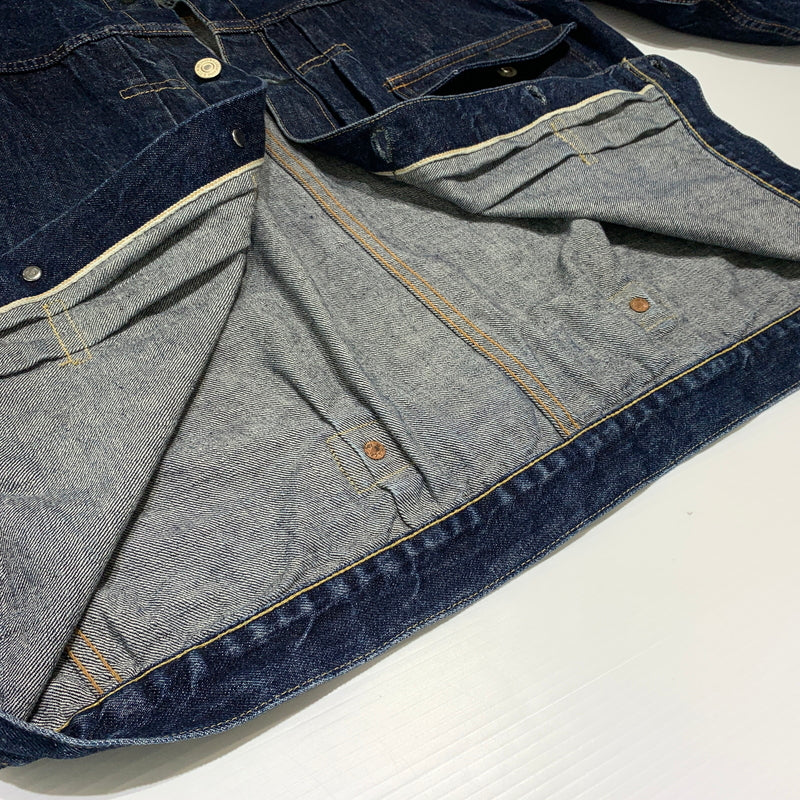 【中古品】【メンズ】 WAREHOUSE ウエアハウス DUCK DIGGER 1ST MODEL DENIM JACKET DD-2001 ダック ディガー ファーストタイプ デニムジャケット アウター Gジャン 145-260802-ko-06-tei サイズ：38 カラー：インディゴ 万代Net店
