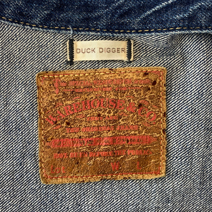 【中古品】【メンズ】 WAREHOUSE ウエアハウス DUCK DIGGER 1ST MODEL DENIM JACKET DD-2001 ダック ディガー ファーストタイプ デニムジャケット アウター Gジャン 145-260802-ko-06-tei サイズ：38 カラー：インディゴ 万代Net店