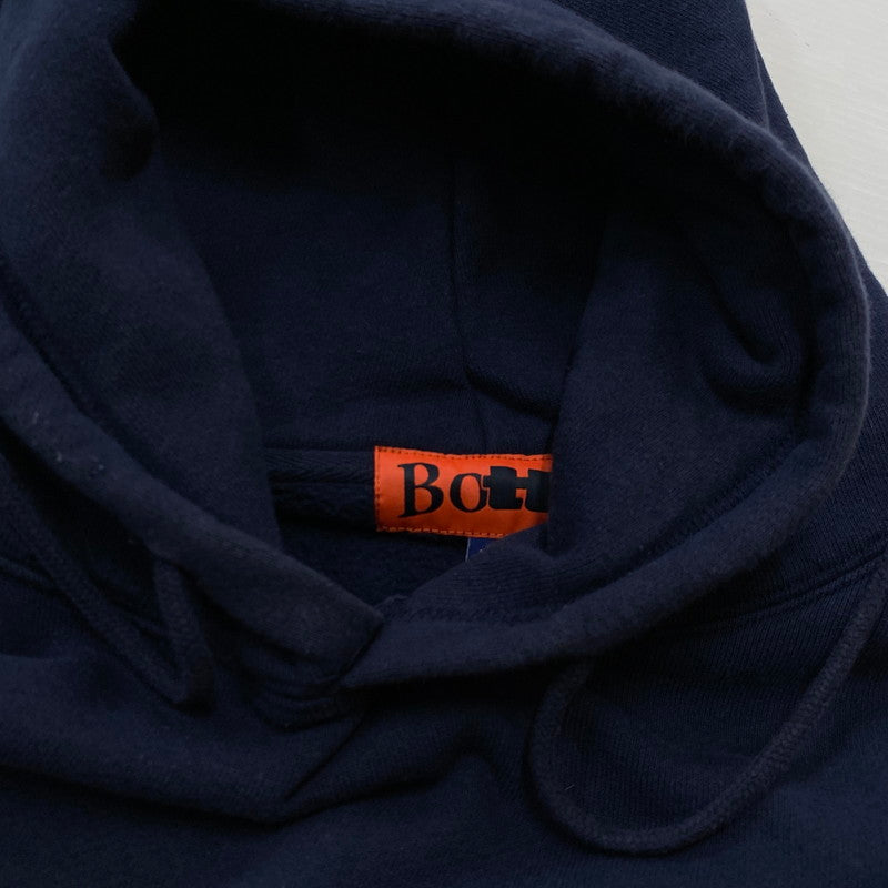 【中古品】【メンズ】 BOTT ボット × MSW モダンストリートウェア 別注コラボ LOGO HOODIE SP234BOTT01 ロゴ フーディ 長袖 トップス プルーオーバーパーカー 142-260803-sa-20-tei サイズ：XL カラー：ネイビー 万代Net店