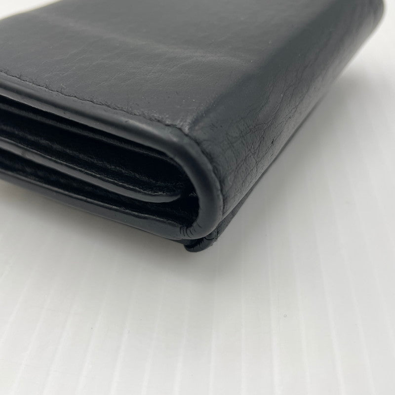 【中古品】【メンズ】 BALENCIAGA バレンシアガ PAPIER MINI WALLET 391446 DLQON ペーパー ミニ ウォレット 三つ折り財布 181-260804-yo-05-tei カラー：ブラック 万代Net店