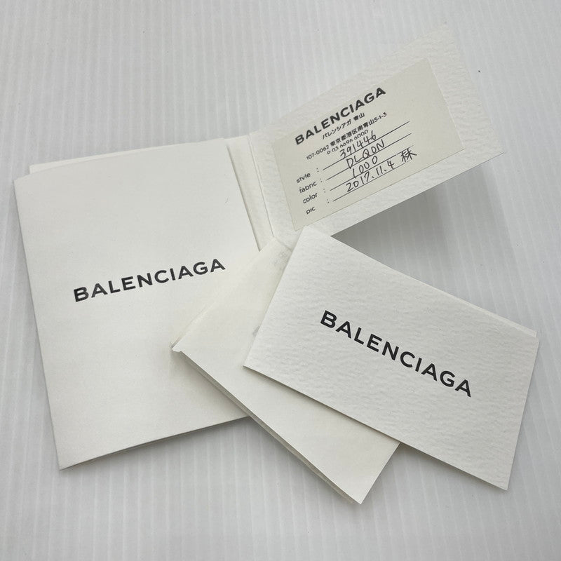 【中古品】【メンズ】 BALENCIAGA バレンシアガ PAPIER MINI WALLET 391446 DLQON ペーパー ミニ ウォレット 三つ折り財布 181-260804-yo-05-tei カラー：ブラック 万代Net店