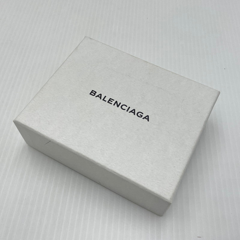 【中古品】【メンズ】 BALENCIAGA バレンシアガ PAPIER MINI WALLET 391446 DLQON ペーパー ミニ ウォレット 三つ折り財布 181-260804-yo-05-tei カラー：ブラック 万代Net店