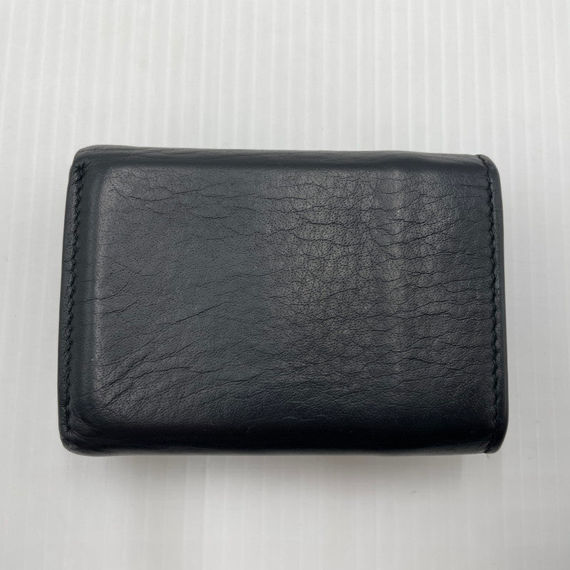 【中古品】【メンズ】 BALENCIAGA バレンシアガ PAPIER MINI WALLET 391446 DLQON ペーパー ミニ ウォレット 三つ折り財布 181-260804-yo-05-tei カラー：ブラック 万代Net店