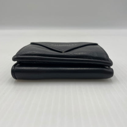 【中古品】【メンズ】 BALENCIAGA バレンシアガ PAPIER MINI WALLET 391446 DLQON ペーパー ミニ ウォレット 三つ折り財布 181-260804-yo-05-tei カラー：ブラック 万代Net店