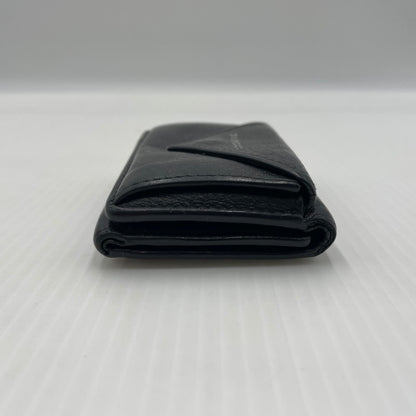 【中古品】【メンズ】 BALENCIAGA バレンシアガ PAPIER MINI WALLET 391446 DLQON ペーパー ミニ ウォレット 三つ折り財布 181-260804-yo-05-tei カラー：ブラック 万代Net店