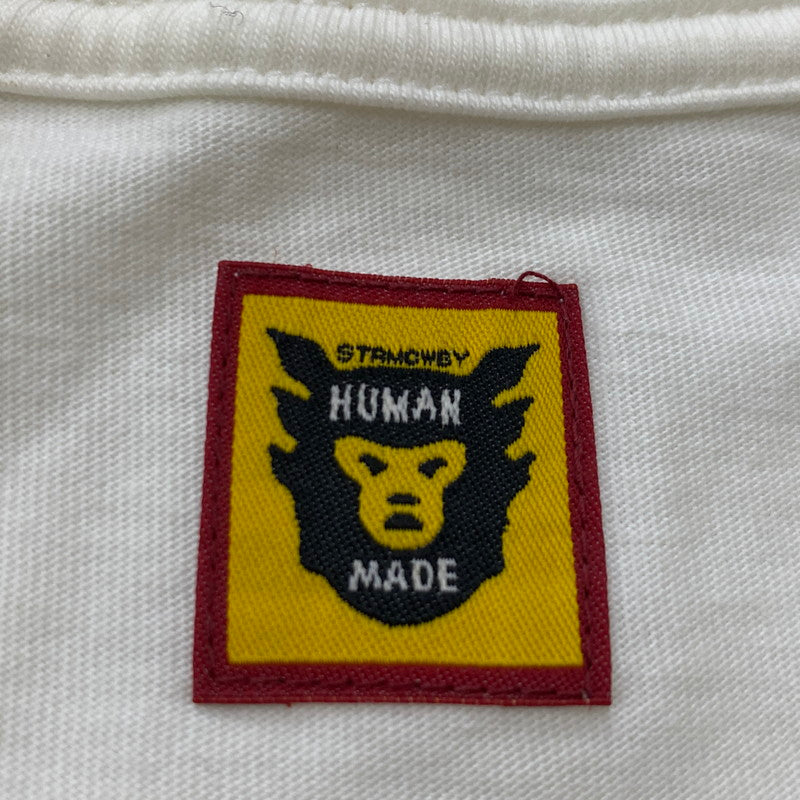 【中古品】【メンズ】 HUMANMADE ヒューマンメイド HEART LOGO TEE ハート ロゴ Tシャツ 半袖 トップス 142-260803-sa-16-tei サイズ：L カラー：ホワイト 万代Net店