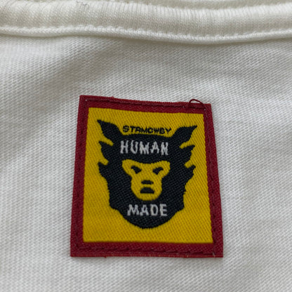 【中古品】【メンズ】 HUMANMADE ヒューマンメイド HEART LOGO TEE ハート ロゴ Tシャツ 半袖 トップス 142-260803-sa-16-tei サイズ：L カラー：ホワイト 万代Net店