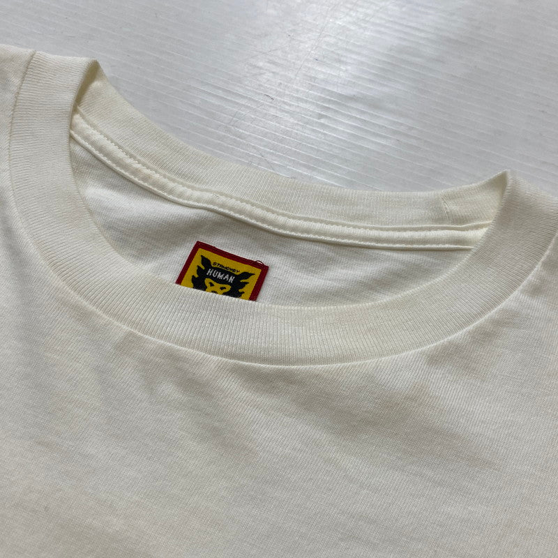 【中古品】【メンズ】 HUMANMADE ヒューマンメイド HEART LOGO TEE ハート ロゴ Tシャツ 半袖 トップス 142-260803-sa-16-tei サイズ：L カラー：ホワイト 万代Net店