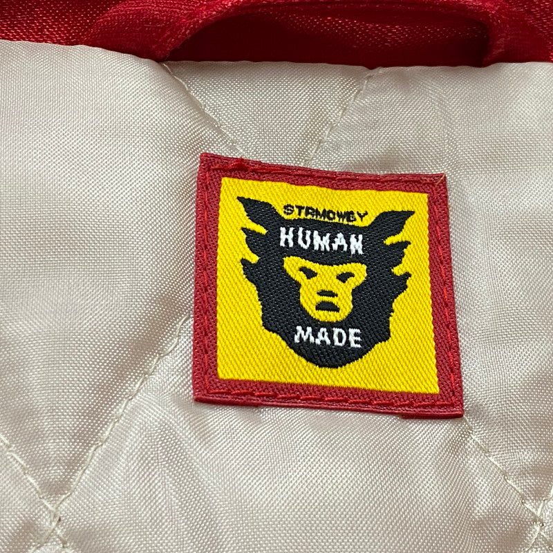 【中古品】【メンズ】 HUMANMADE ヒューマンメイド SATIN JACKET HM28JK046 サテン ジャケット アウター 142-260803-sa-09-tei サイズ：L カラー：レッド 万代Net店