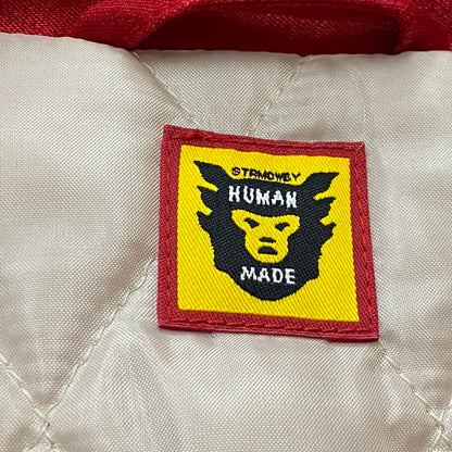 【中古品】【メンズ】 HUMANMADE ヒューマンメイド SATIN JACKET HM28JK046 サテン ジャケット アウター 142-260803-sa-09-tei サイズ：L カラー：レッド 万代Net店