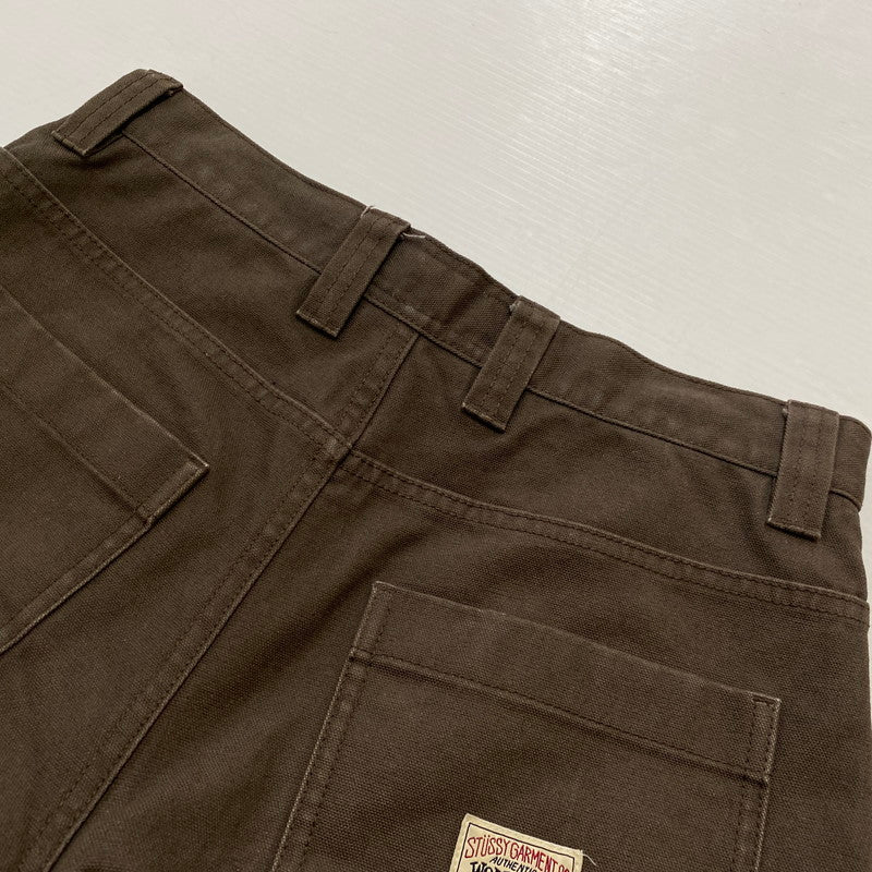 【中古品】【メンズ】 STUSSY ステューシー CARPENTER PANT CANVAS 116722 カーペンター パンツ キャンパス ボトムス 153-260803-sa-22-tei サイズ：28 カラー：ブラウン 万代Net店