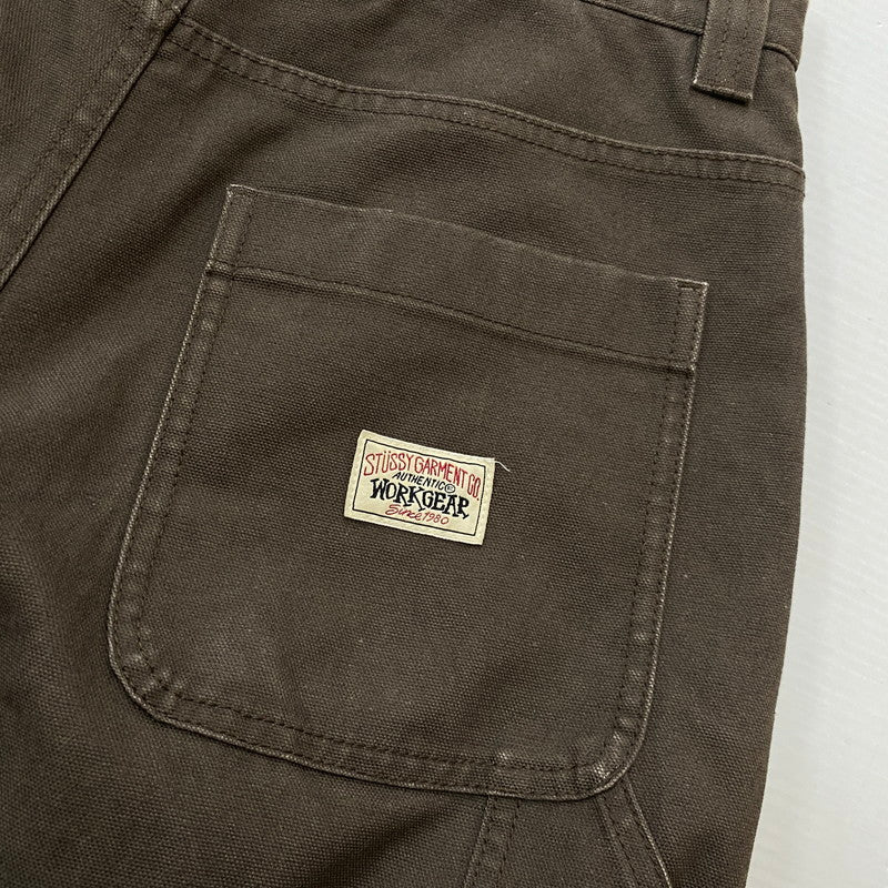 【中古品】【メンズ】 STUSSY ステューシー CARPENTER PANT CANVAS 116722 カーペンター パンツ キャンパス ボトムス 153-260803-sa-22-tei サイズ：28 カラー：ブラウン 万代Net店