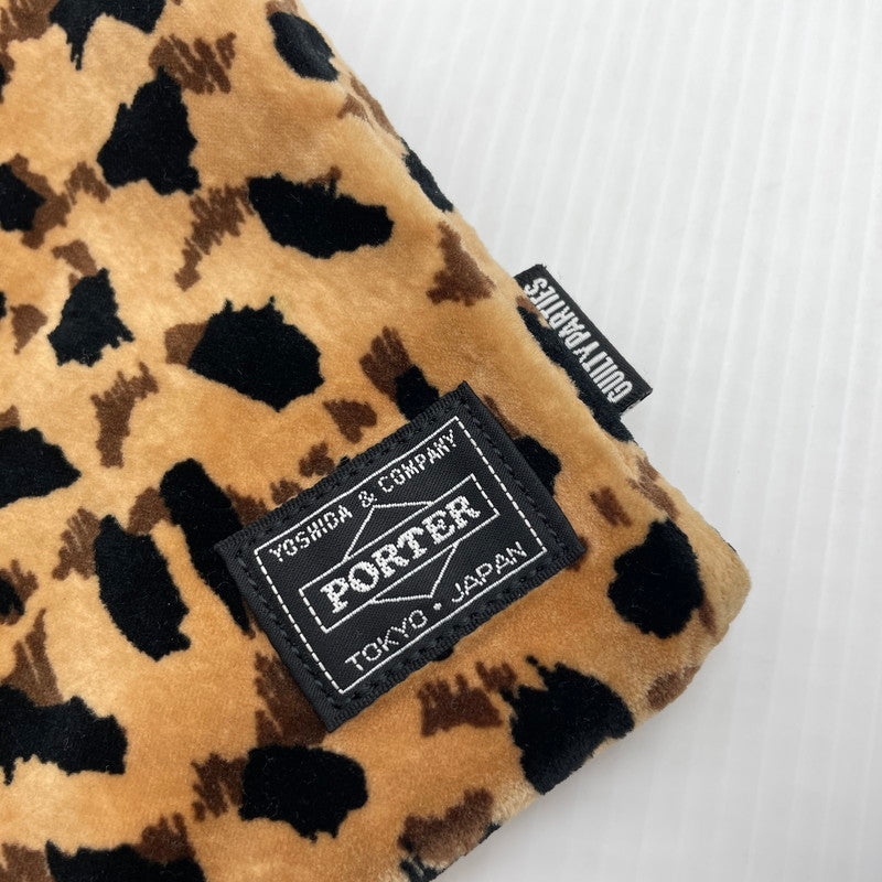 【中古品】【メンズ/レディース】 WACKO MARIA ワコマリア × PORTER ポーター 別注コラボ LEOPARD SHOULDER PAUCH レオパード ショルダーポーチ カバン 巾着 188-260804-yo-06-tei カラー：レオパード 万代Net店