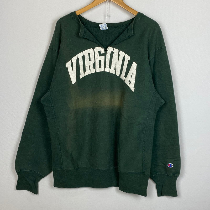 【現状渡し品】【メンズ】 CHAMPION チャンピオン 90's REVERSE WEAVE SWEAT "VIRGINIA" リバース ウェーブ スウェット バージニア 長袖 トップス トレーナー 145-260803-sa-13-tei サイズ：XL カラー：グリーン 万代Net店