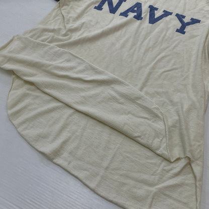 【現状渡し品】【メンズ】 CAHMPION チャンピオン 80's VINTAGE BASEBALL TEE "NAVY" 80年代 ヴィンテージ ベースボール Tシャツ ネイビー 半袖 トップス 145-260803-sa-14-tei サイズ：L カラー：ホワイト 万代Net店
