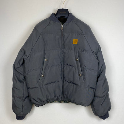 【中古品】【メンズ】 LOUIS VUITTON ルイ ビトン × NIGO REVERSIBLE ニゴー 別注コラボ リバーシブル PUFFER JACKET パファー ジャケット アウター 179-260803-sa-10-tei サイズ：46 カラー：グレー×カモ 万代Net店