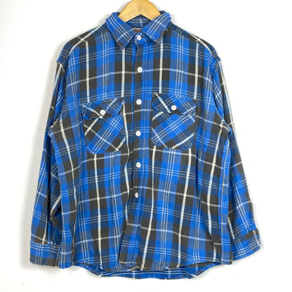 【中古品】【メンズ】 BIG MAC ビック マック 60's VINTAGE HEAVY FLANNEL L/S SHIRT 60年代 ヴィンテージ ヘビー フランネル ロングスリーブ シャツ 長袖 トップス 145-260803-sa-04-tei サイズ：XL カラー：ブルー 万代Net店
